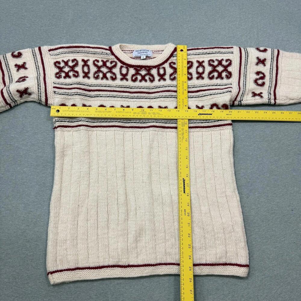 Indigenous Designs Chunky Oversized Wool Women’s Sweater Sz S Twee Gorpcore - Picture 4 of 7